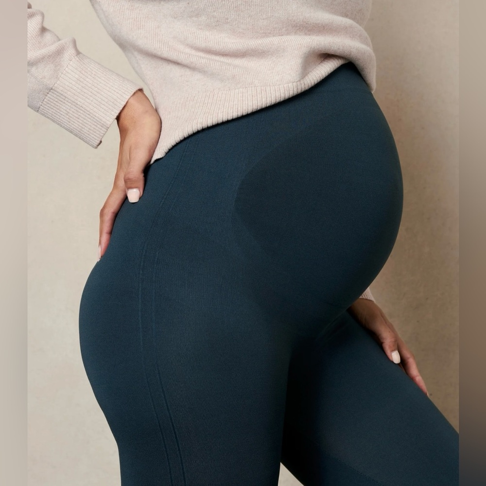 Maternity belly support Blanqi legging - color Storm (grey ish navy blue).